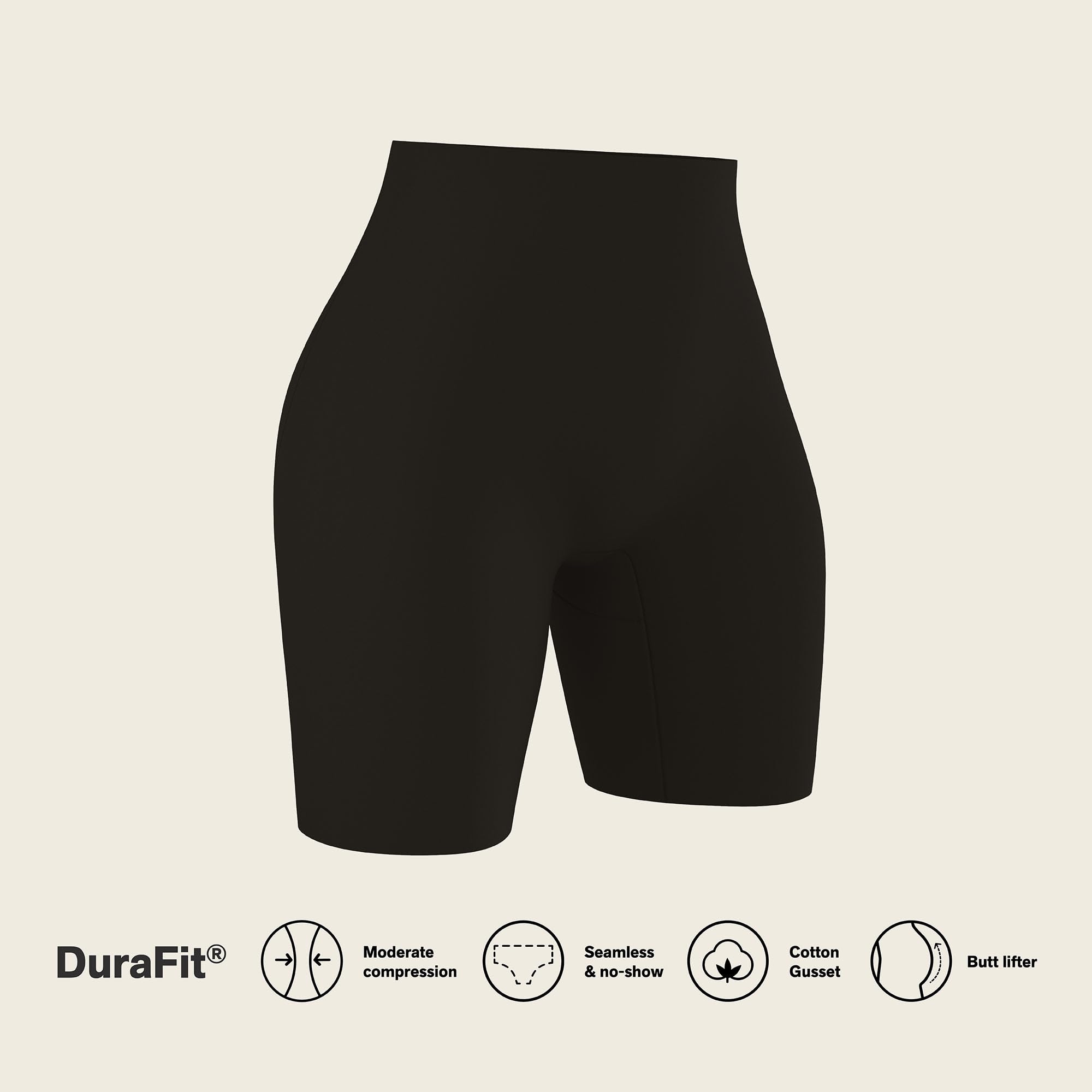 Leonisa Airlift Shapewear Shorts for Women Tummy Control, Midrise Body Shaper – Anti Chafing Butt Lifter Shaper Shorts - Image 4