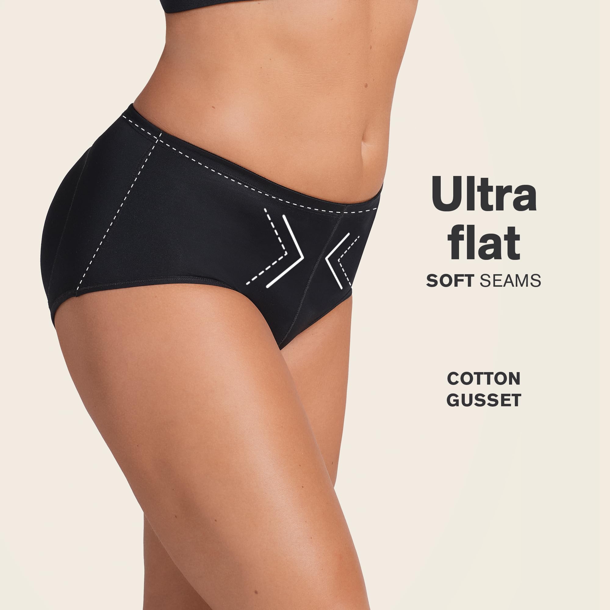 Leonisa Butt Lifting Shapewear Booty Lifting Panties for Women - Shaper Shorts and Boyshort with Butt Pads - Image 4