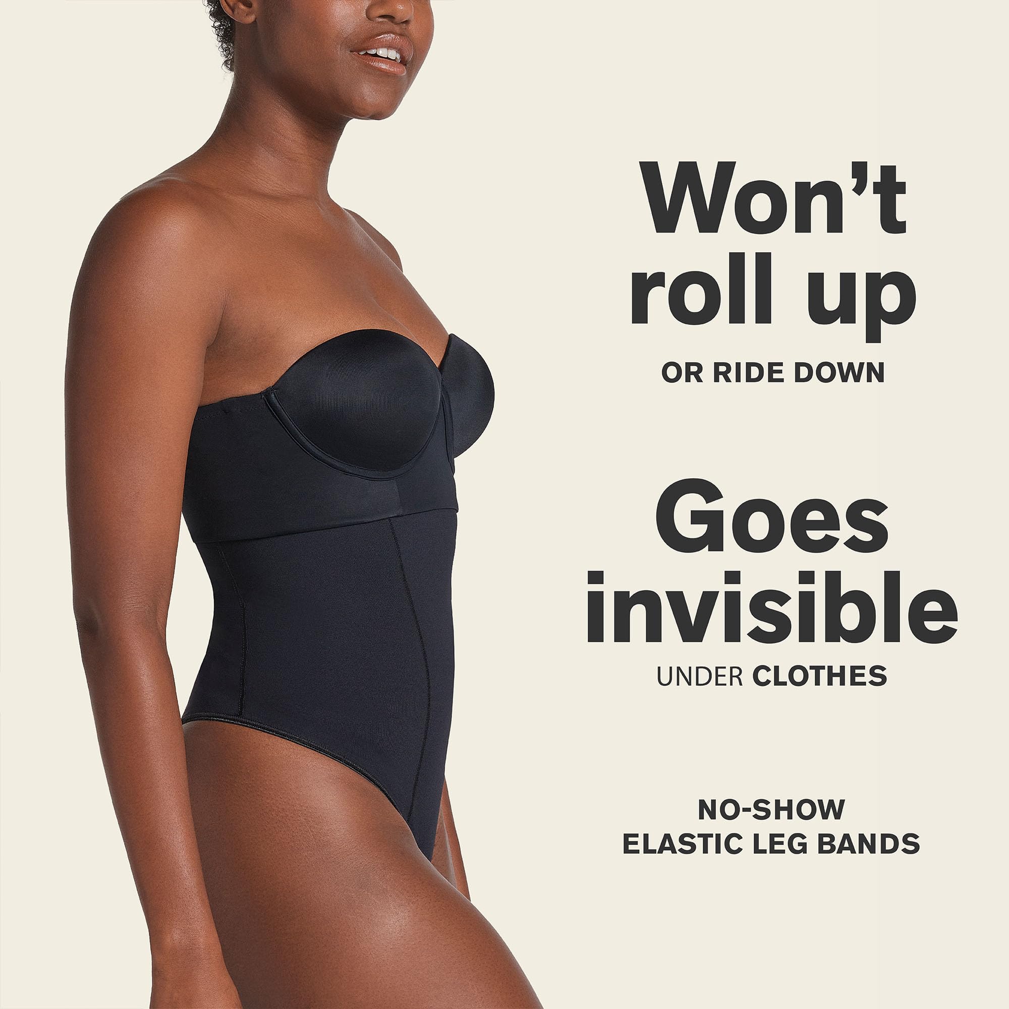 Leonisa Extra High Waisted Tummy Control Underwear - Thong, Sheer Bottom, Shaper Shorts, Butt Lifting Shapewear for Women - Image 3