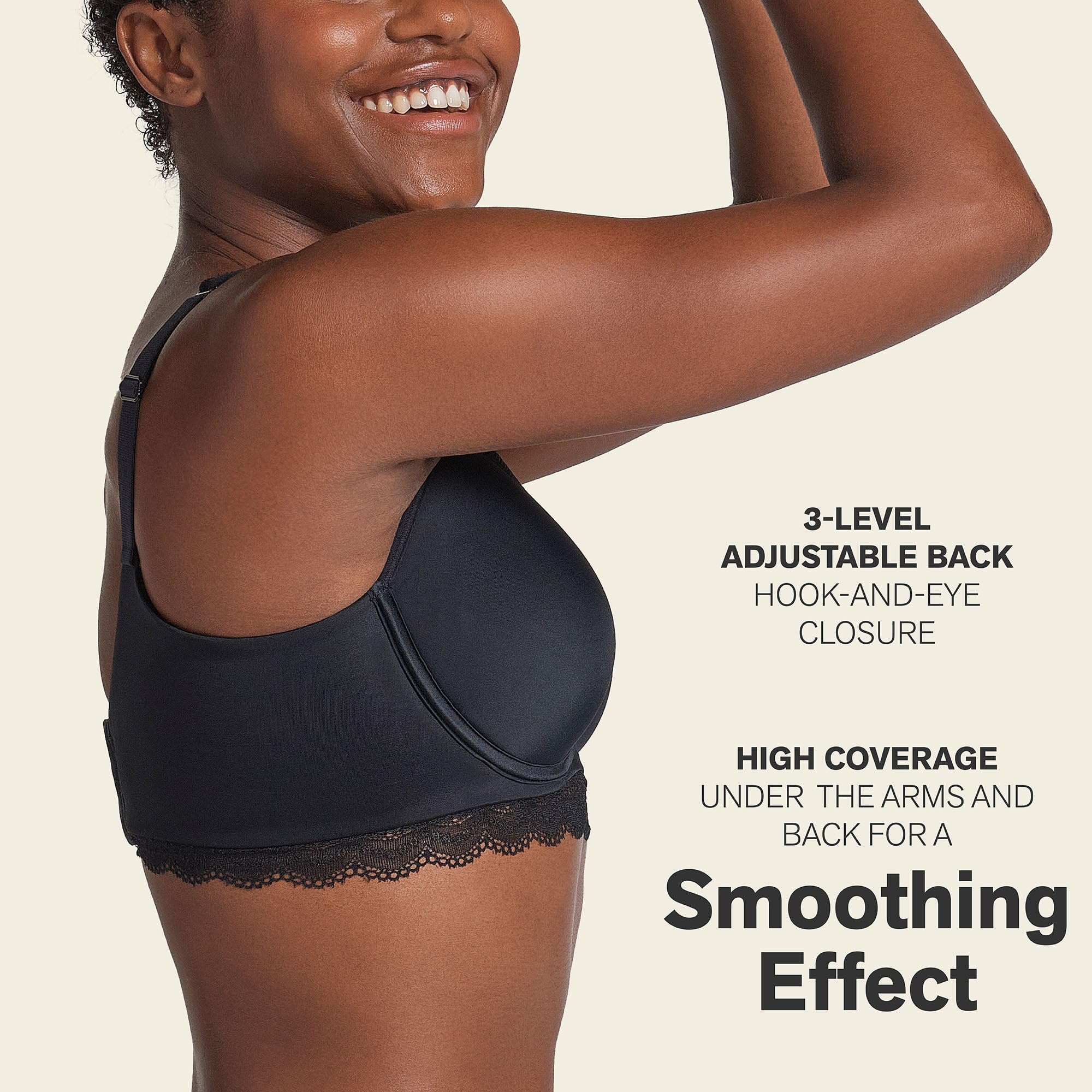 Leonisa Full Coverage Bra Comfy Lightly-Lined Lace - Underwire Contour Cups Bras for Women - Image 3