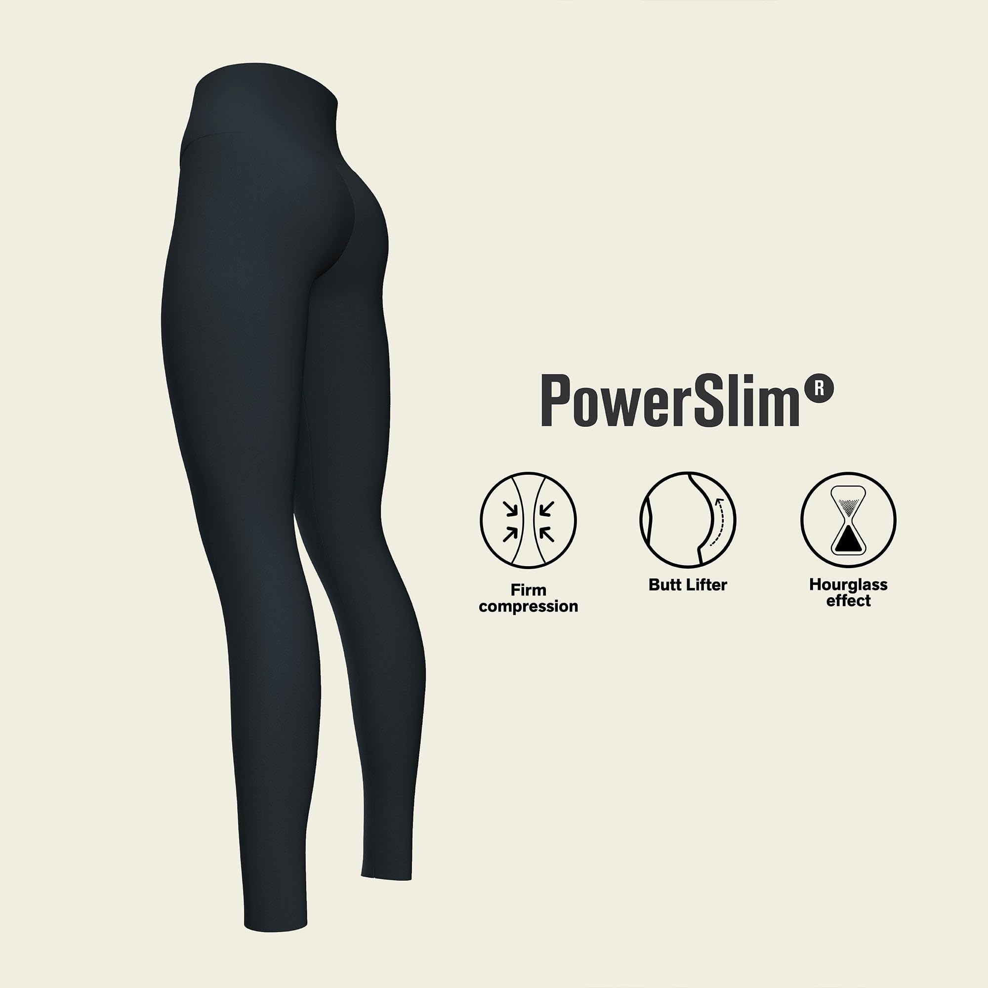 Leonisa High Waisted Compression Leggings for Women - Butt Lifting Anti Cellulite Pants - Image 4