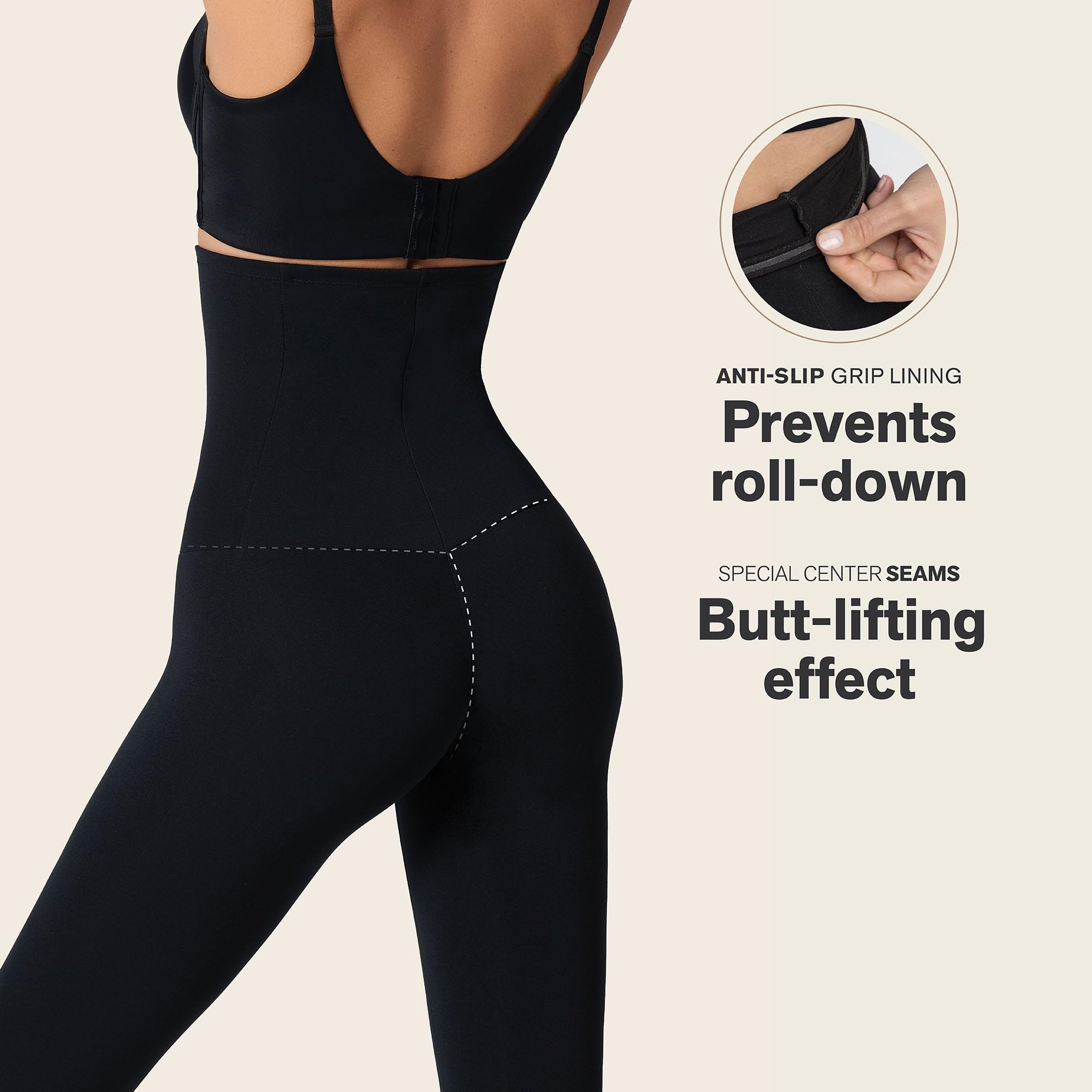 Leonisa High Waisted Compression Leggings for Women – Shapewear Gym Leggings - Image 3