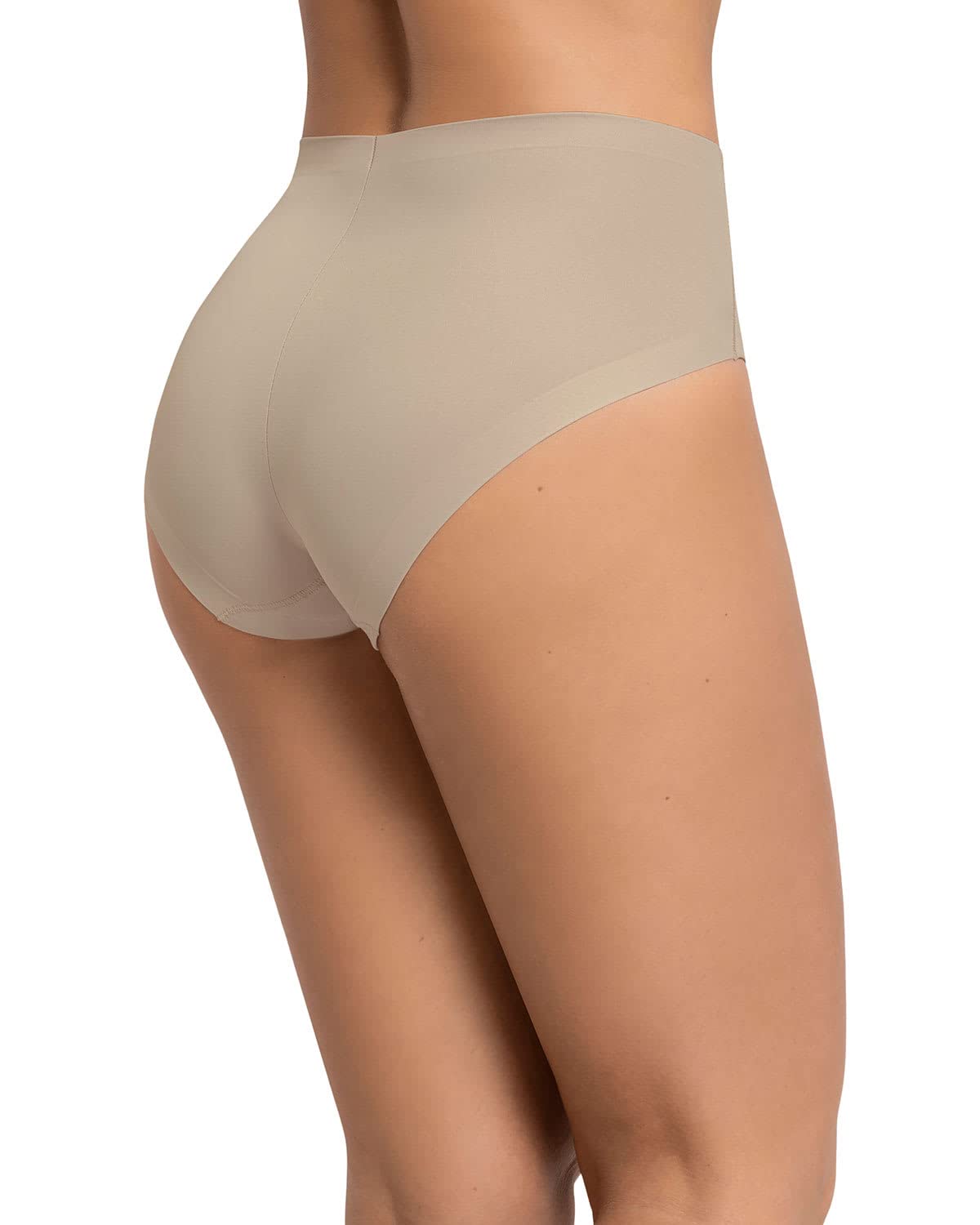 Leonisa Seamless Mid-Rise Moderate Compression Classic Underwear for Women - Tummy Control No Show Panties - Image 3