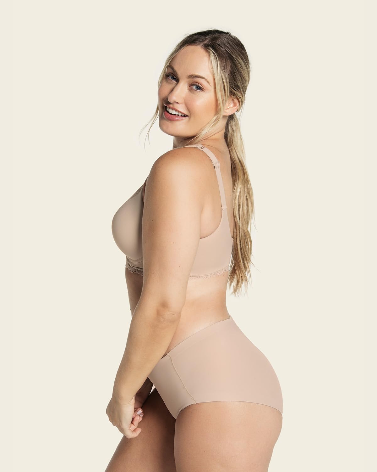 Leonisa Seamless Mid-Rise Moderate Compression Classic Underwear for Women - Tummy Control No Show Panties - Image 4