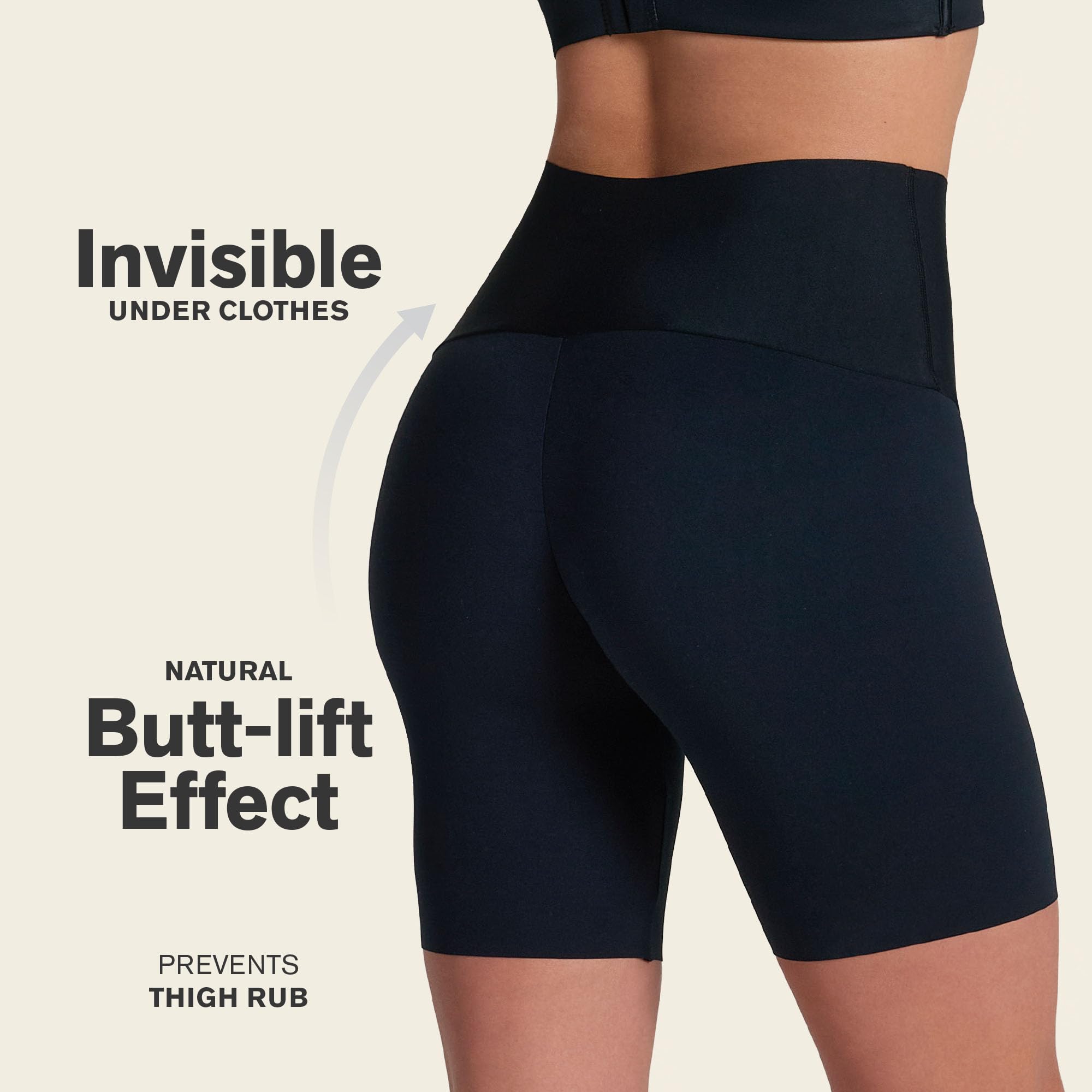 Leonisa Stay-in-Place Seamless Shorts for Women - High Waisted Shapewear Tummy Control - Image 3