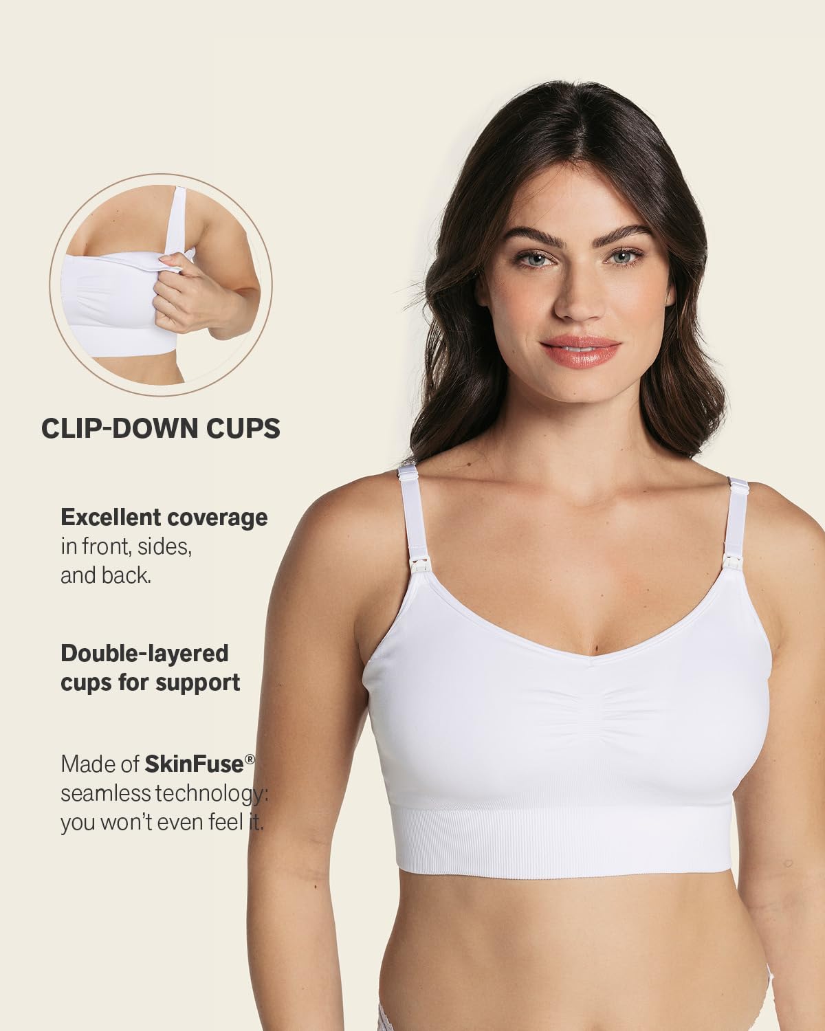 Leonisa Wireless Nursing Bra High-Tech Clip Cup - Maternity Bras Underwear for Women - Image 4