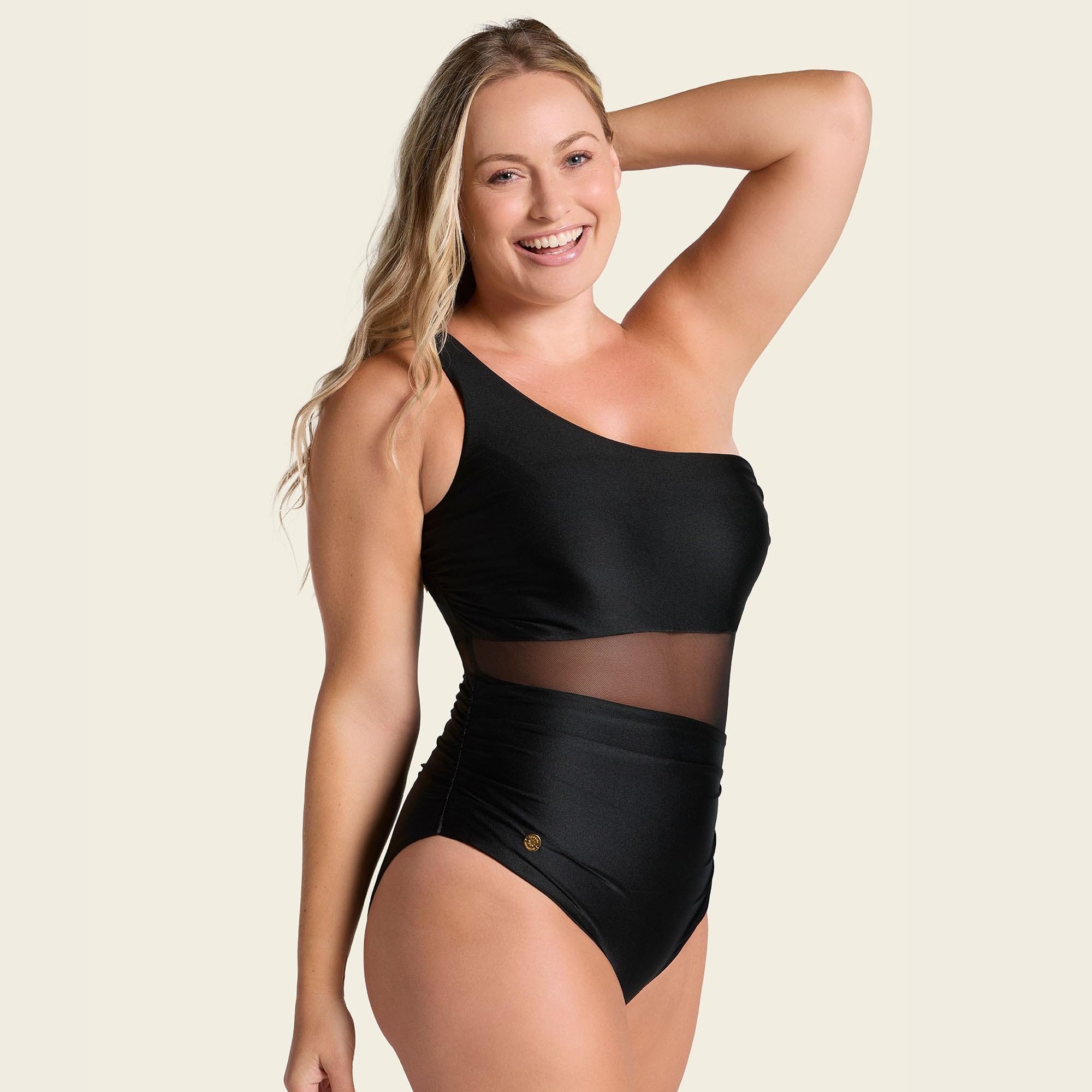 Leonisa Womens Swimsuits One-Shoulder One-Piece Shaping Bathing Suit for Women Tummy Control - Image 4